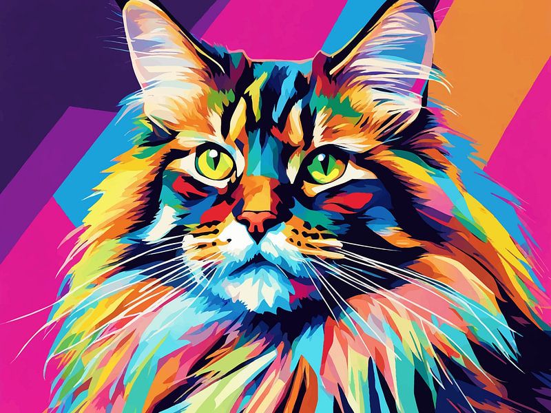 Maine Coon Pop Art 4 von MIROKKU