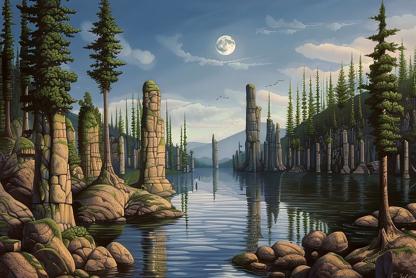 gigantic landscape by Egon Zitter
