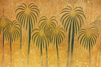 Abstracte palmbomen in de stijl van Gustav Klimt