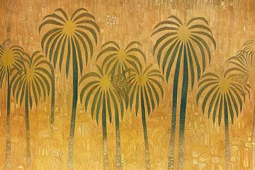 Palmiers abstraits dans le style de Gustav Klimt sur Whale & Sons