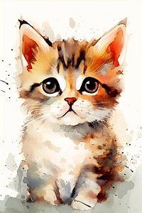 Aquarell einer Katze von Christian Ovís