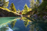 Lac Blue in Val d'Anniviers in de Zwitserse Alpen van Menno Boermans thumbnail