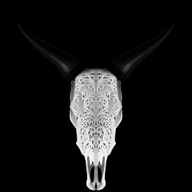 Bull Skull Panorama van Justin Sinner Pictures ( Fotograaf op Texel)
