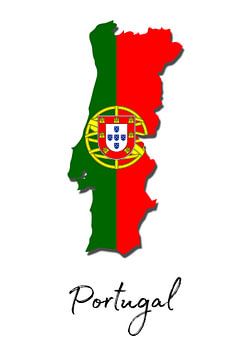 Portugal Country Map Flag