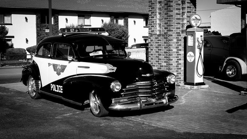 Retro Amerikaanse politie auto van de Roos Fotografie
