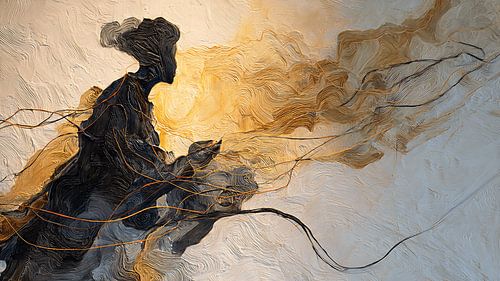 Marionnette du silence – Œuvre d'art surréaliste sur le contrôle émotionnel