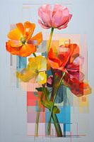 Colourful still life in pixels
