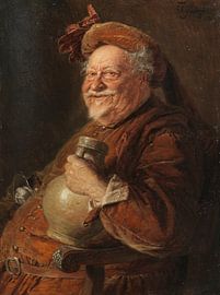 Falstaff, dronkaard, EDUARD VON GRÜTZNER, ca 1900 van Atelier Liesjes