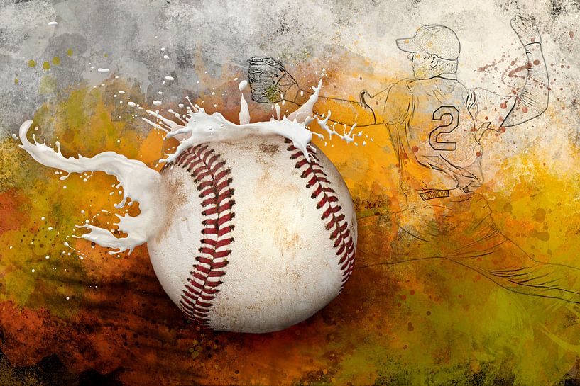 Sport trifft Splash - Baseball von Erich Krätschmer