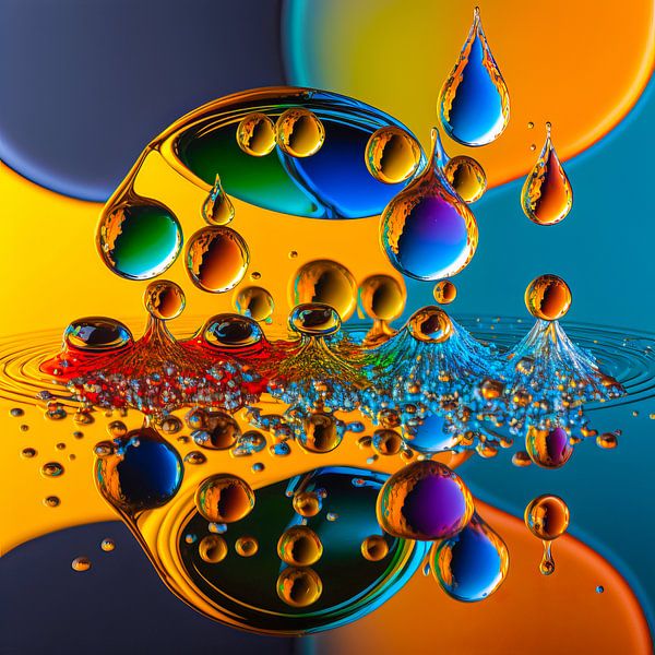 Colourful drops and splashes_04 by Peet de Rouw