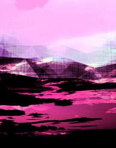Landschaft in Magenta