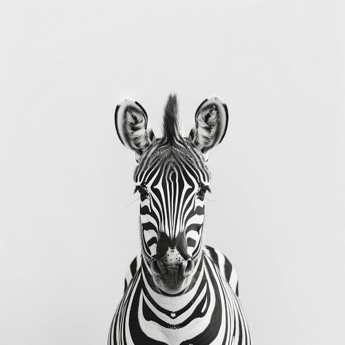 Zebra in zwart-wit