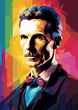 Nikola Tesla Legend Pop art by Qreative