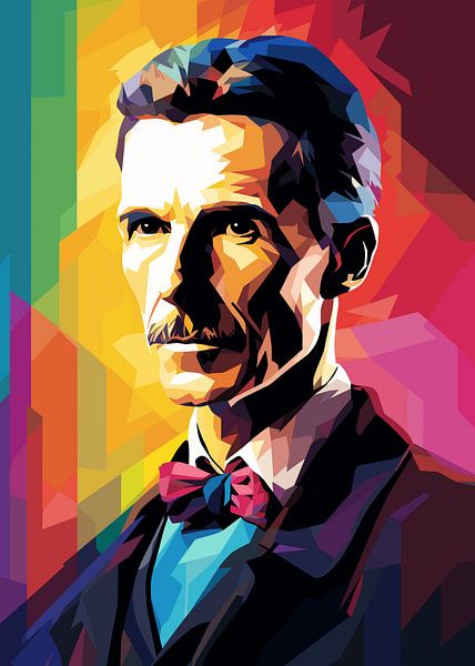 Nikola Tesla Legende Pop-art van Mason Scott