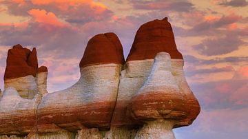Zonsondergang in Blue Canyon, Arizona van Henk Meijer Photography