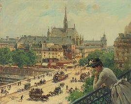 Frau auf dem Balkon von Antonije Lazovic