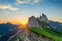 Seceda der Geisler Gruppe in den Dolomiten