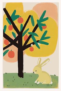 Bunny Under Apple Tree von Treechild