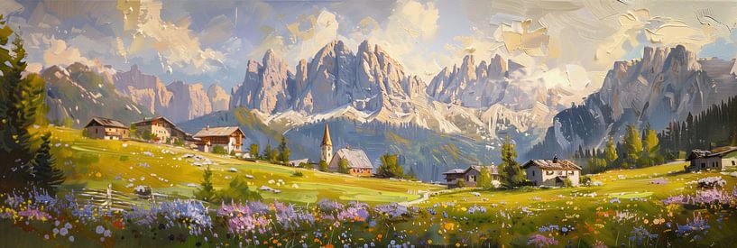 Alpenwiese in voller Pracht von Whale & Sons