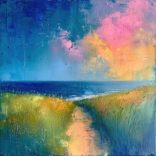 Horizon pulsé - Paysage marin abstrait