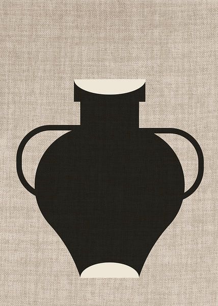 TW Living - Linen collection - vase black one van TW living
