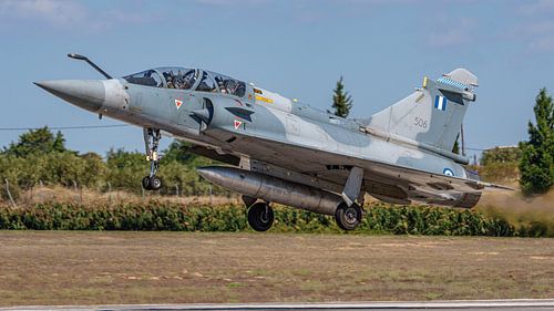 Landende Griekse Dassault Mirage 2000.