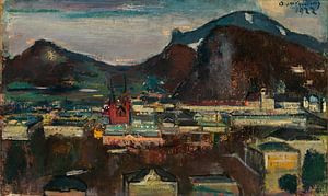 Anton Faistauer, Salzburg vom Mönchsberg aus, 1922