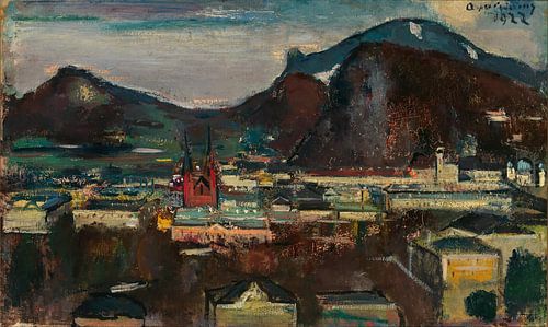 Anton Faistauer, Salzburg vanuit Mönchsberg, 1922