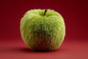Flauschiger grüner Apfel