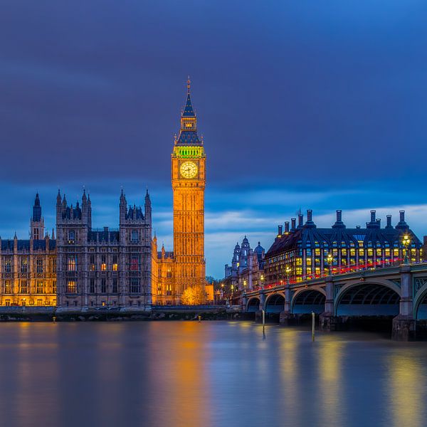 Londres le soir - Big Ben et le palais de Westminster - 5 par Tux Photography