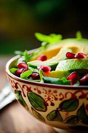 Saladier coloré avec des ingrédients frais sur Poster Art Shop