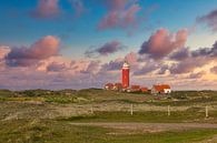 Vuurtoren Texel bij zonsondergang van Hilda Weges thumbnail