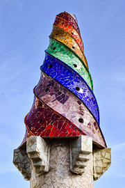 Colourful Gaudí Mosaic in Park Güell by MADK
