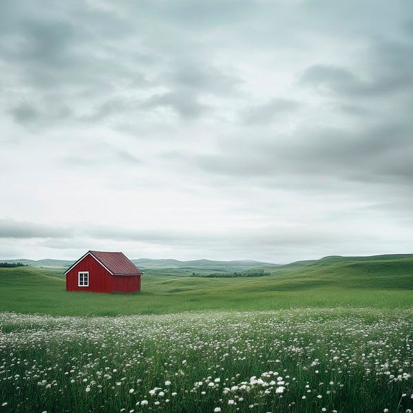 Red House Meadow by Poster Art Shop