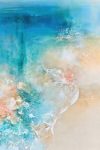 Saphirblauer Luxus mit goldenem Schimmer von Joriali Abstrakte Kunst
