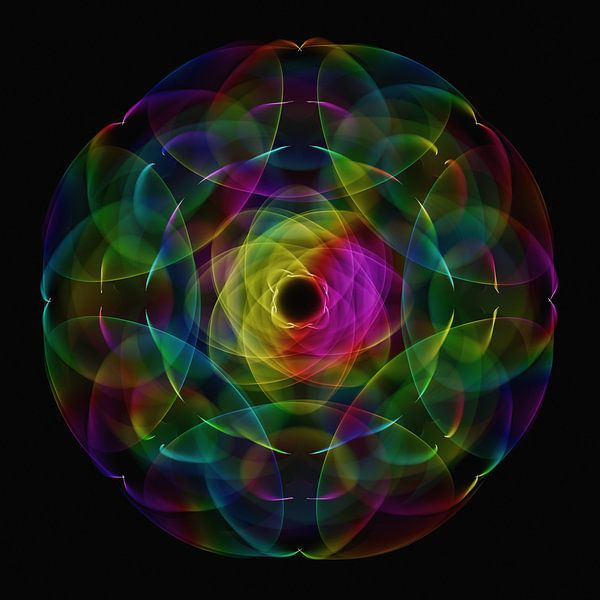 Abstract neon licht van Maurice Dawson