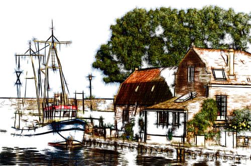 Vissersboot in Enkhuizen