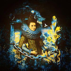 Elisabethanische Dame in Schönheit gefangen