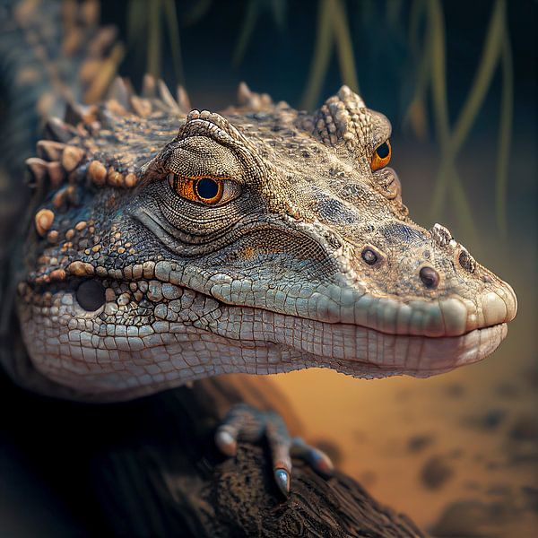 Portrait d'un crocodile Illustration par Animaflora PicsStock