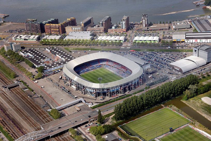 Rotterdam Luchtfoto Feijenoord Feyenoord Stadion de Kuip van Roel Dijkstra