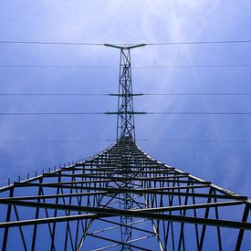 Colourful Electricity mast - Industrial Landscape by Kristof Leffelaer