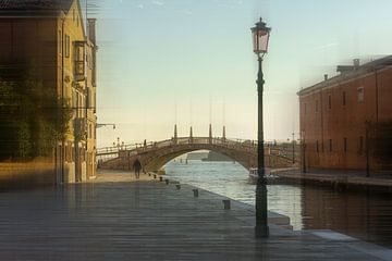 Venetië - Ponte San Biasio delle Catene van Dieter Reichelt