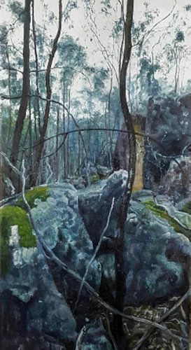 Blauw aarde en natuur