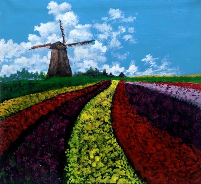 Aesthetic Tulip Field by Augustyn Engty