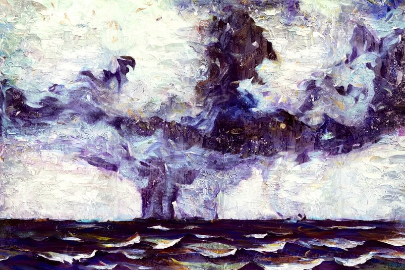 Aufgang des Meeres (abstrakte, pastose Malerei) von Art by Jeronimo