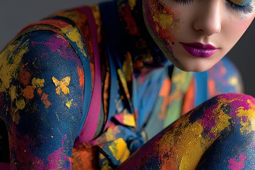 Art with colour portrait