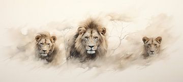 Painting Lion by ARTEO Paintings