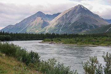 Berg langs rivier van Menno Schaefer