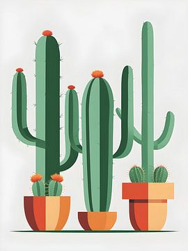 Potted Cactus Collection by Giandra Safaraz