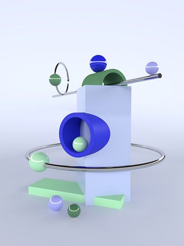 Kubus groen blauw